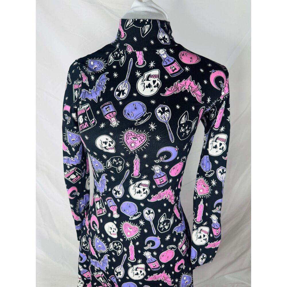 dolls kill Twisted Magic mock neck Mini Dress Pastel Cute Goth Halloween - Picture 2 of 8